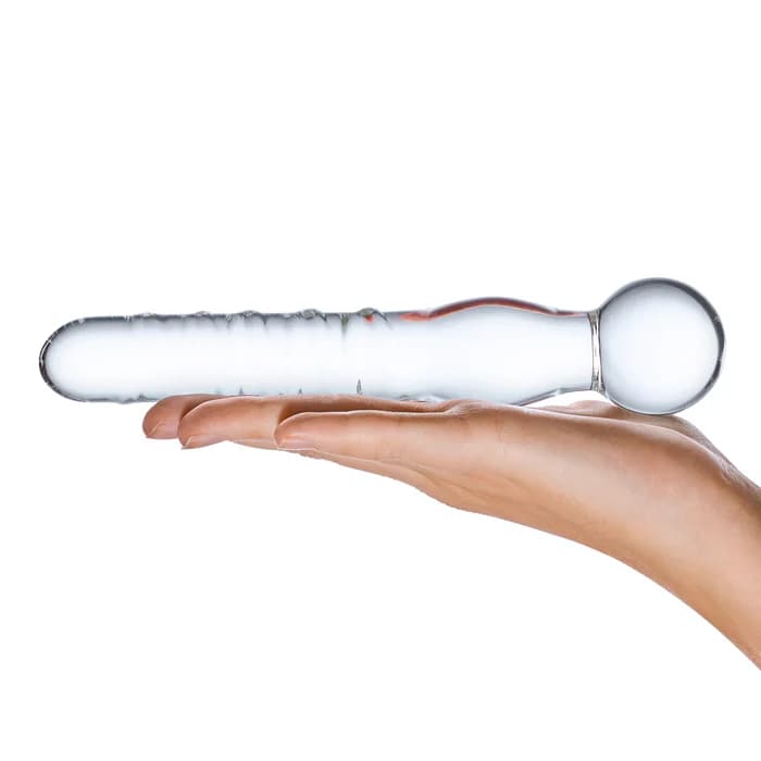 Glas 8 in. Joystick Clear Glass Dildo - image 3