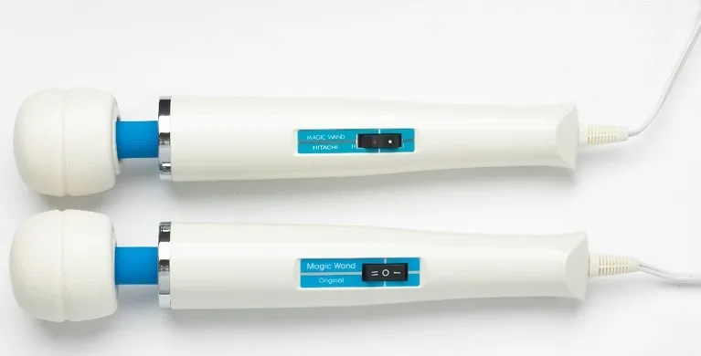 A Hitachi Magic Wand above a later Magic Wand Original